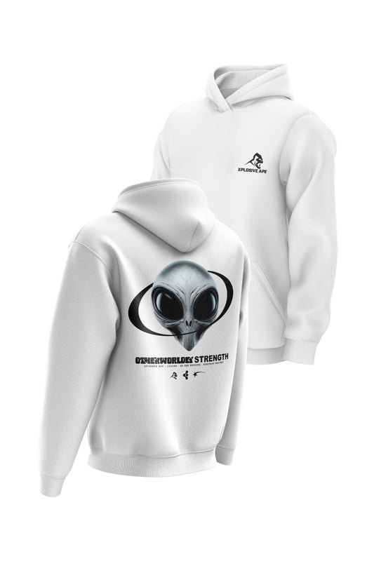 XAPE Otherworldly Strength Hoodie - White Xplosive Ape