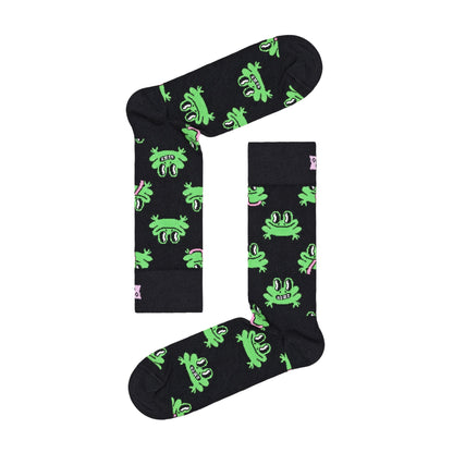 1 Pack Mens & Ladies Cotton Black Frog Design Socks