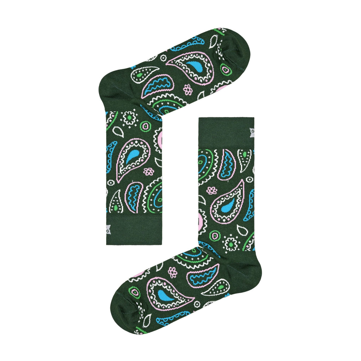 1 Pack Mens & Ladies Cotton Green Paisley Design Socks