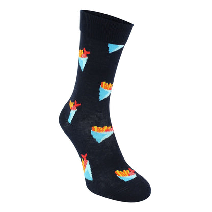 Mens & Ladies Fish & Chips Patterned Socks