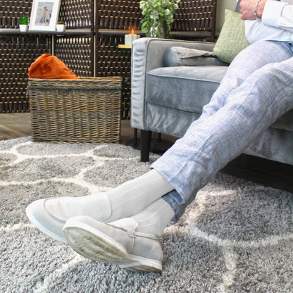 Mens Plain Coloured Cotton Rich Ribbed Dress Socks