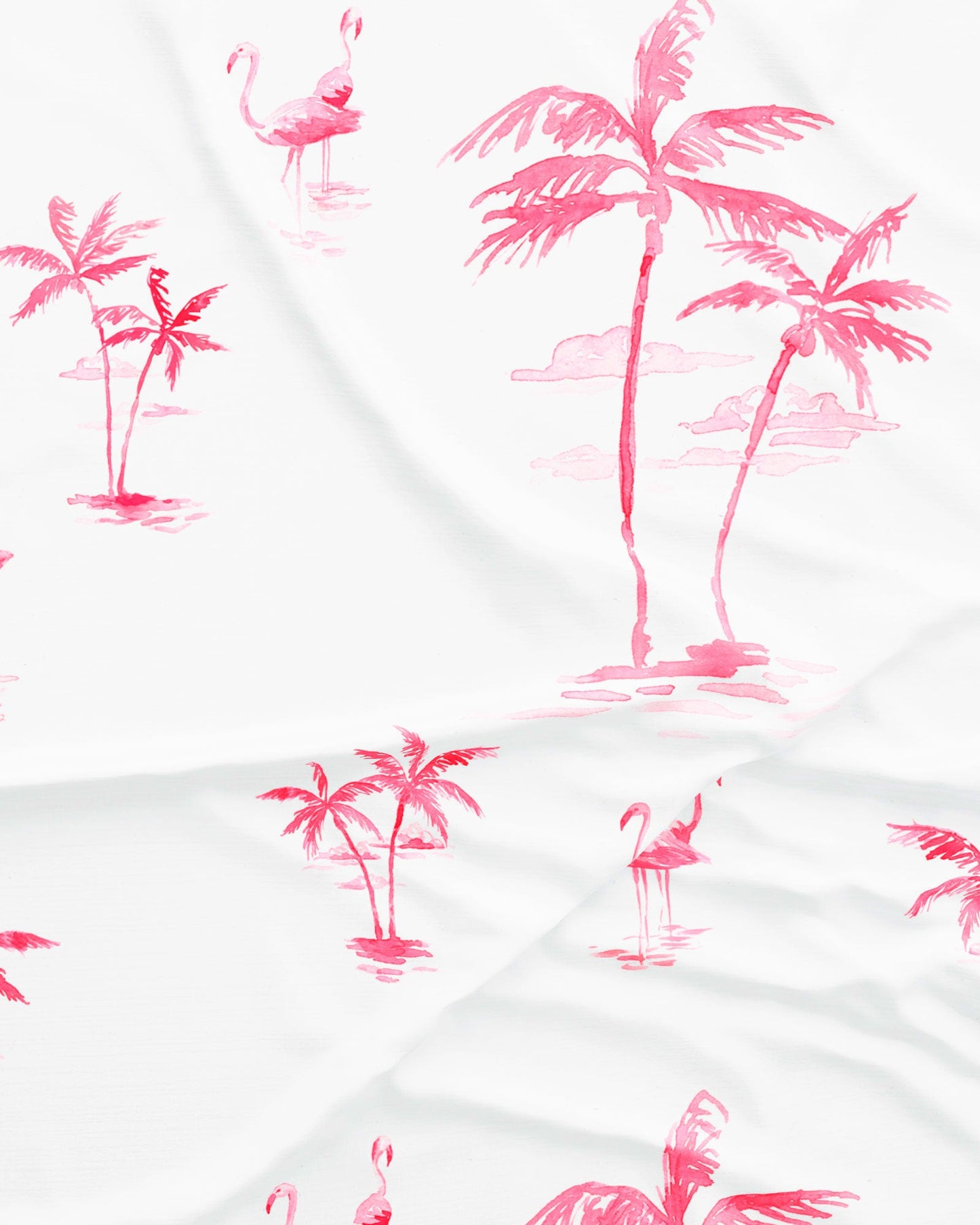 Womens Long Pyjamas - Pink Palms