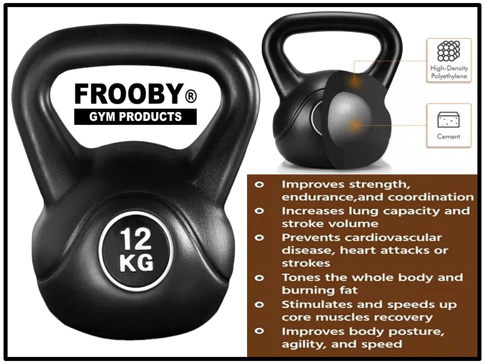 4-20kg Gym Vinyl Kettlebells FROOBY
