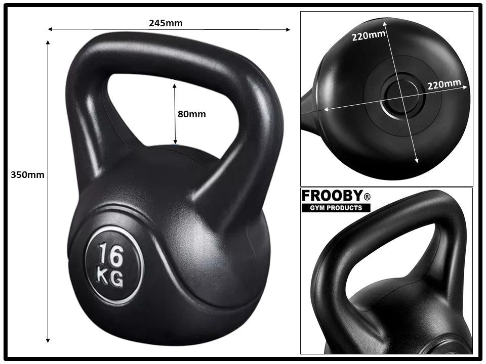 4-20kg Gym Vinyl Kettlebells FROOBY