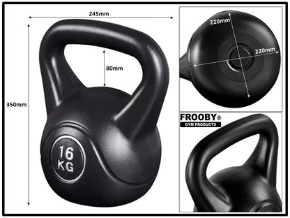 4-20kg Gym Vinyl Kettlebells FROOBY
