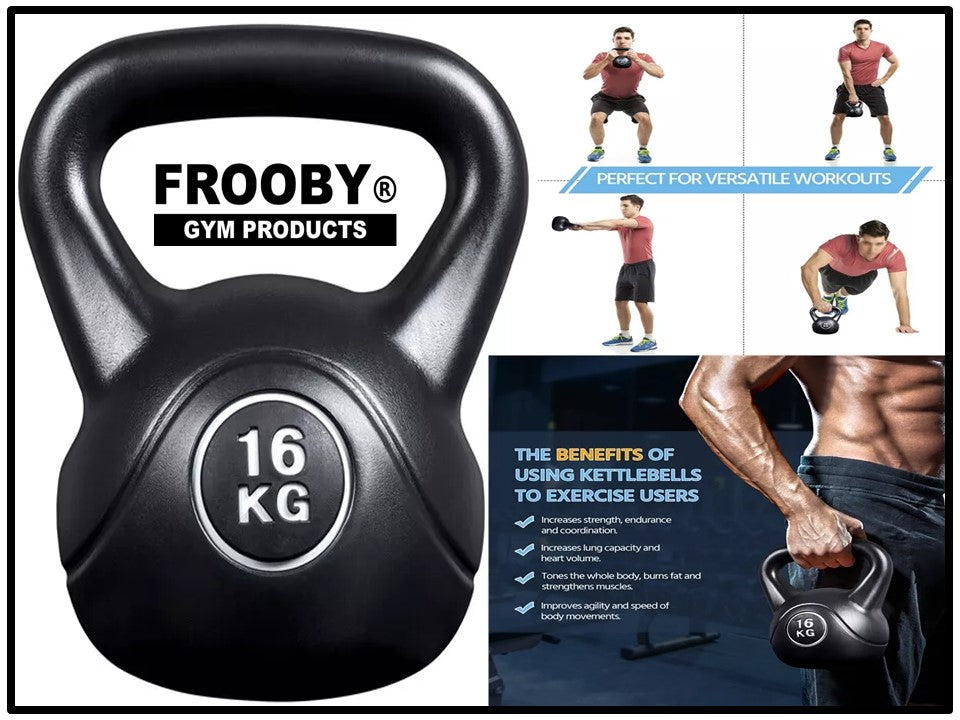 4-20kg Gym Vinyl Kettlebells FROOBY
