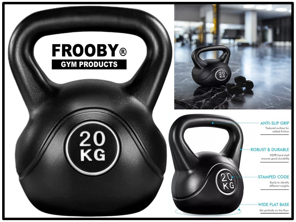 4-20kg Gym Vinyl Kettlebells FROOBY