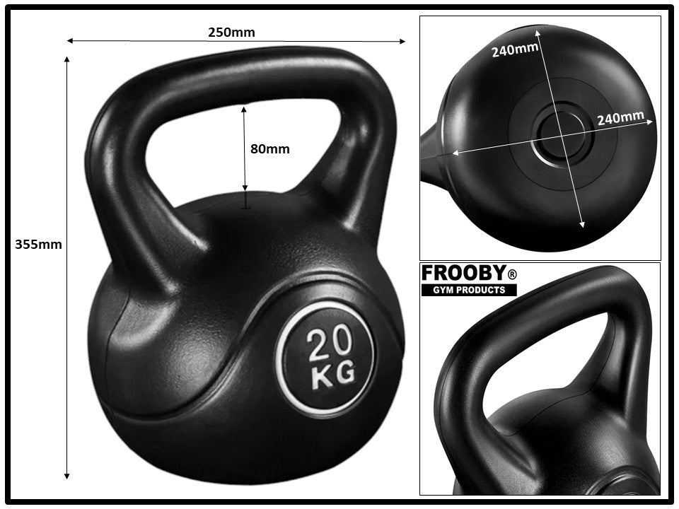 4-20kg Gym Vinyl Kettlebells FROOBY