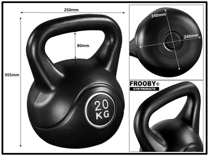 4-20kg Gym Vinyl Kettlebells FROOBY
