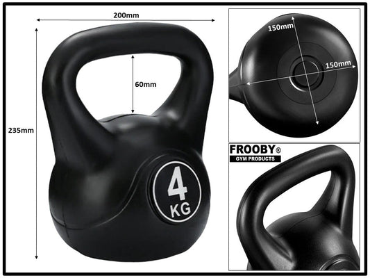 4-20kg Gym Vinyl Kettlebells FROOBY