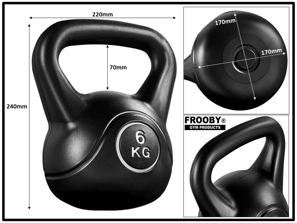 4-20kg Gym Vinyl Kettlebells FROOBY