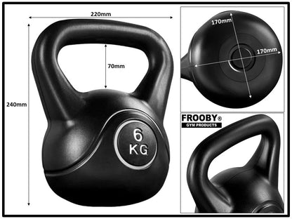 4-20kg Gym Vinyl Kettlebells FROOBY