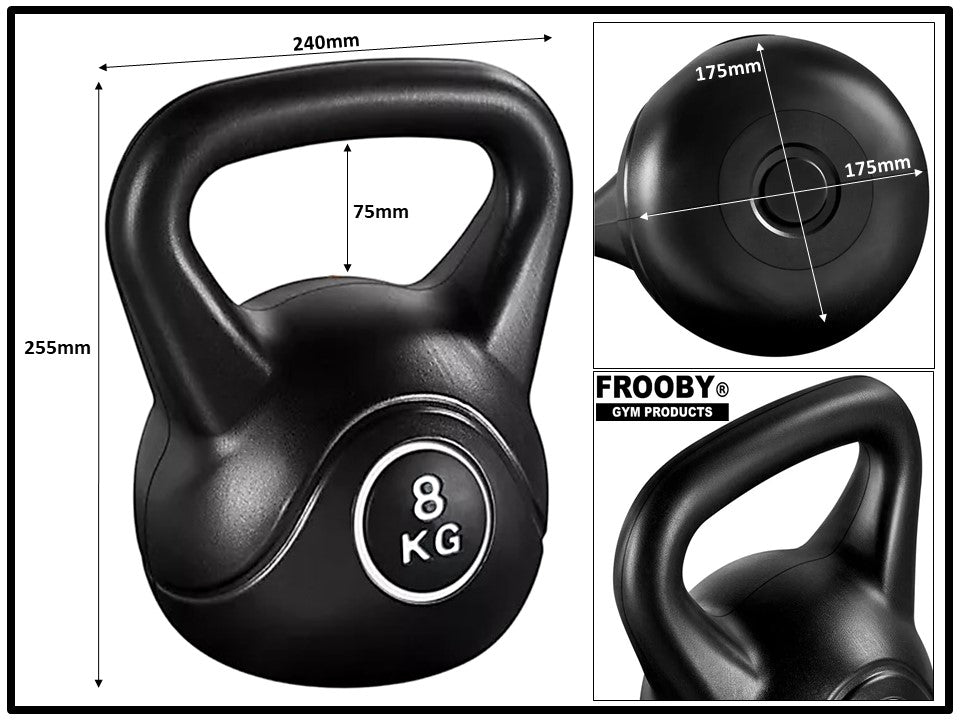 4-20kg Gym Vinyl Kettlebells FROOBY