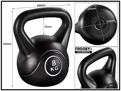 4-20kg Gym Vinyl Kettlebells FROOBY