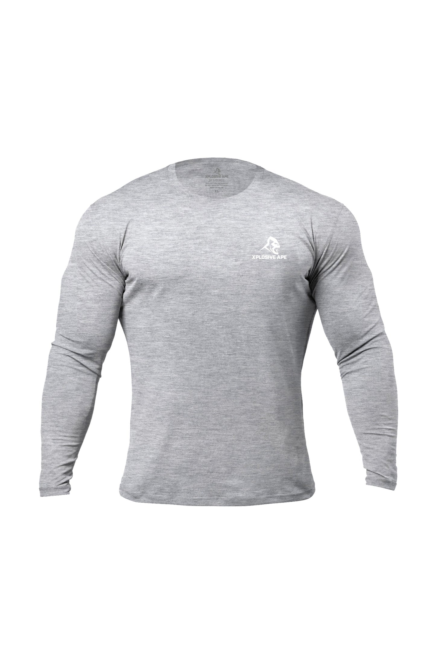 XAPE Prime Long Sleeve Tee - Heather Grey Xplosive Ape