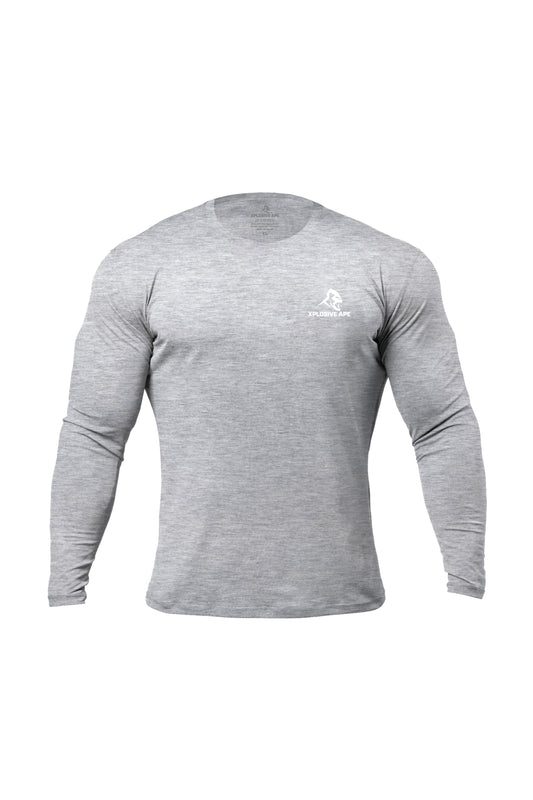 XAPE Prime Long Sleeve Tee - Heather Grey Xplosive Ape
