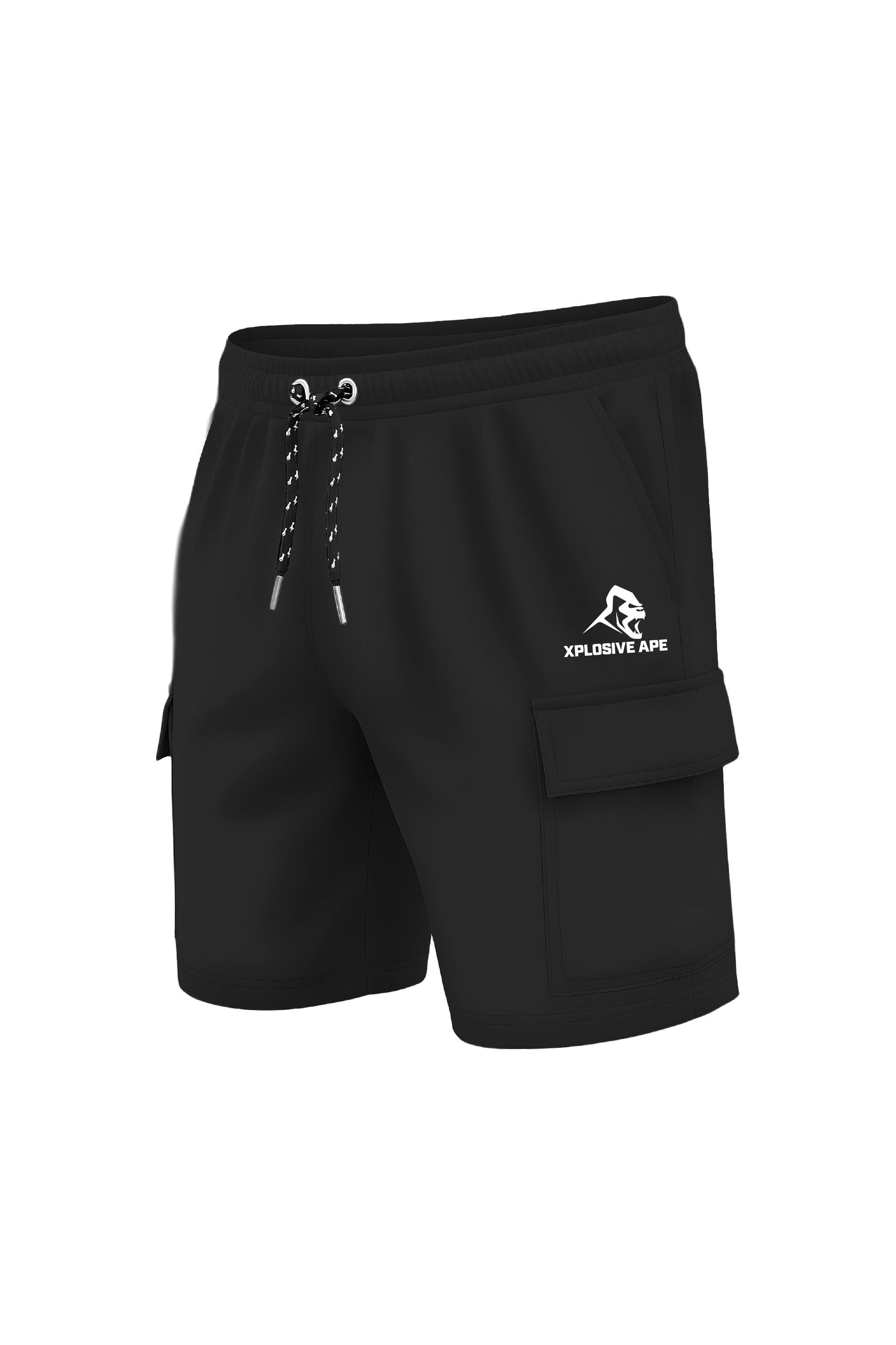 XAPE Prime  Cargo Shorts - Black Xplosive Ape