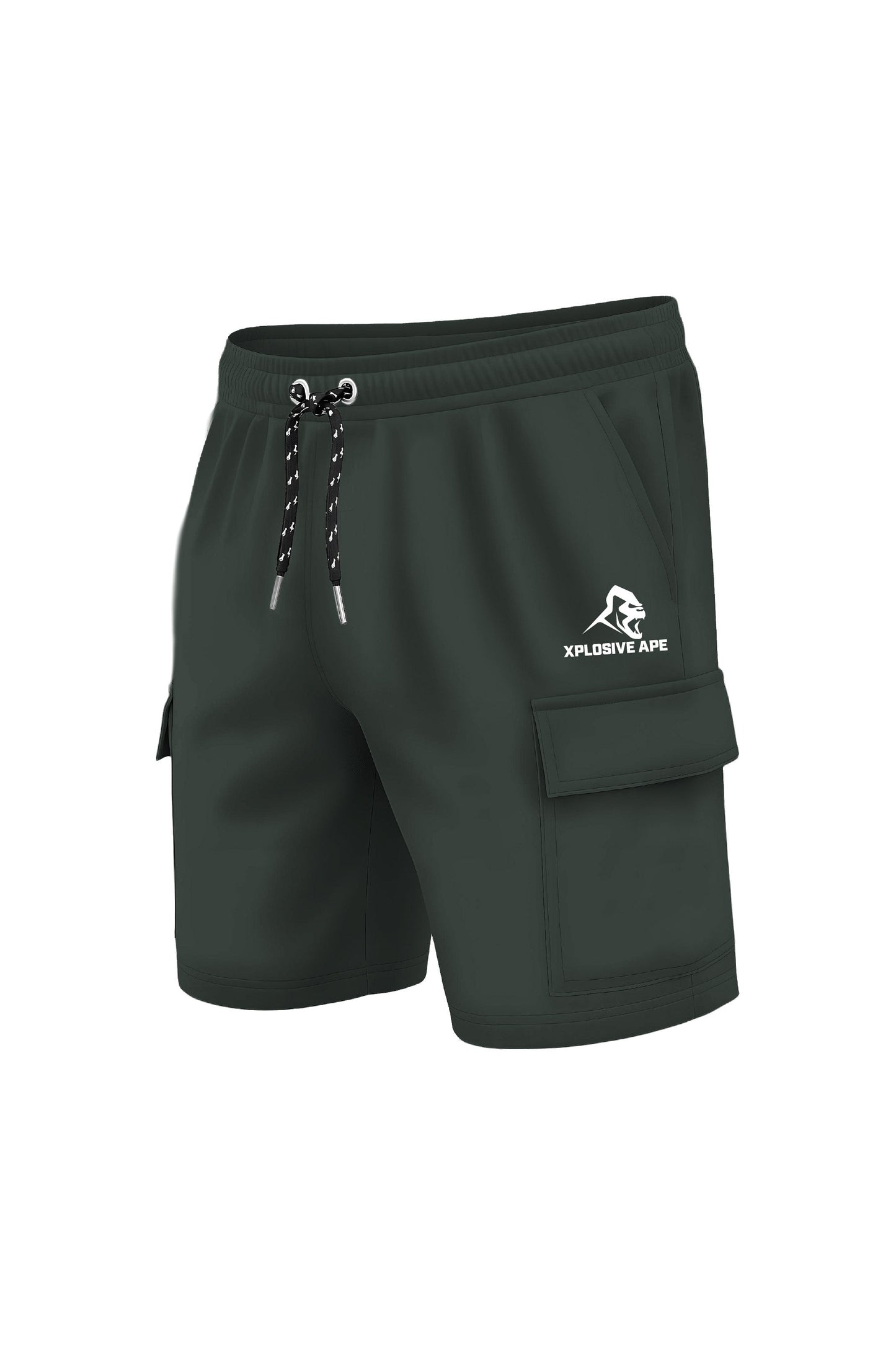 XAPE Prime  Cargo Shorts - Dark Green Xplosive Ape