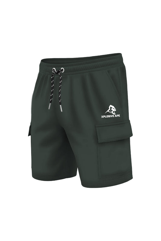 XAPE Prime  Cargo Shorts - Dark Green Xplosive Ape