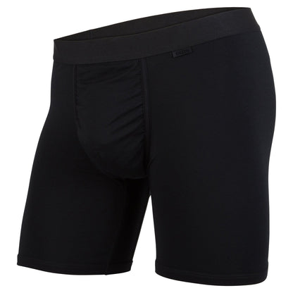 MENS ICON BOXER BRIEFS: BLACK/BLACK