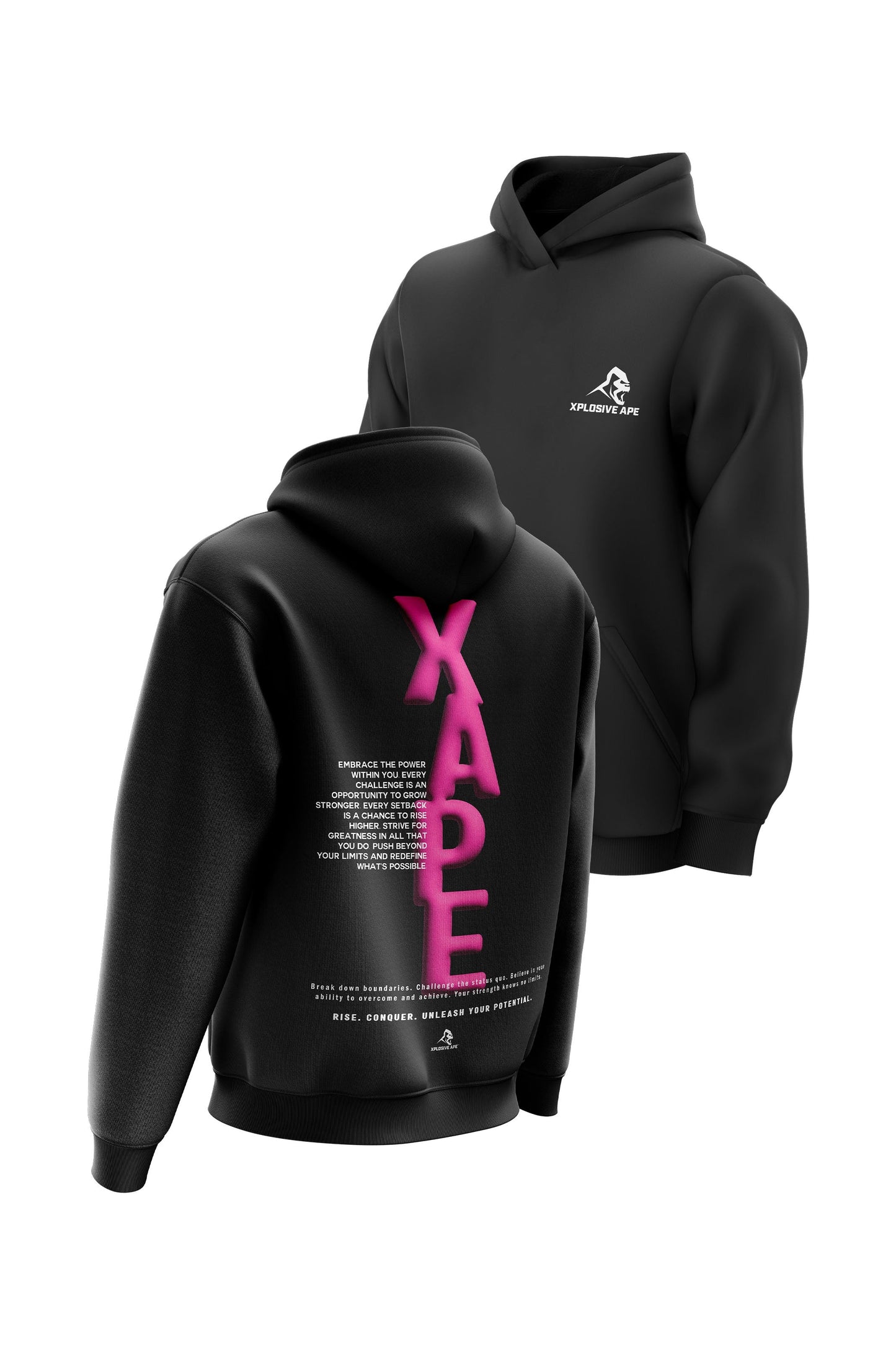 XAPE Potential V2 Hoodie - Black Xplosive Ape