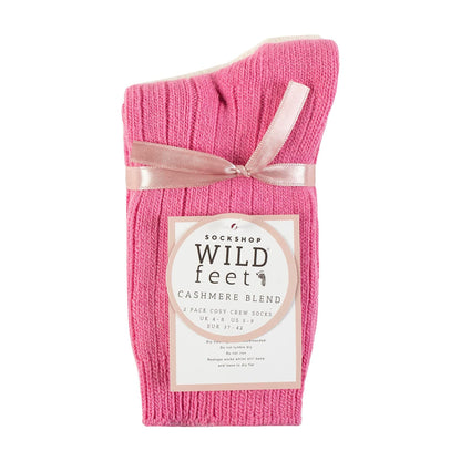 2 Pack Ladies Cashmere Wool Bed Socks for Sleep