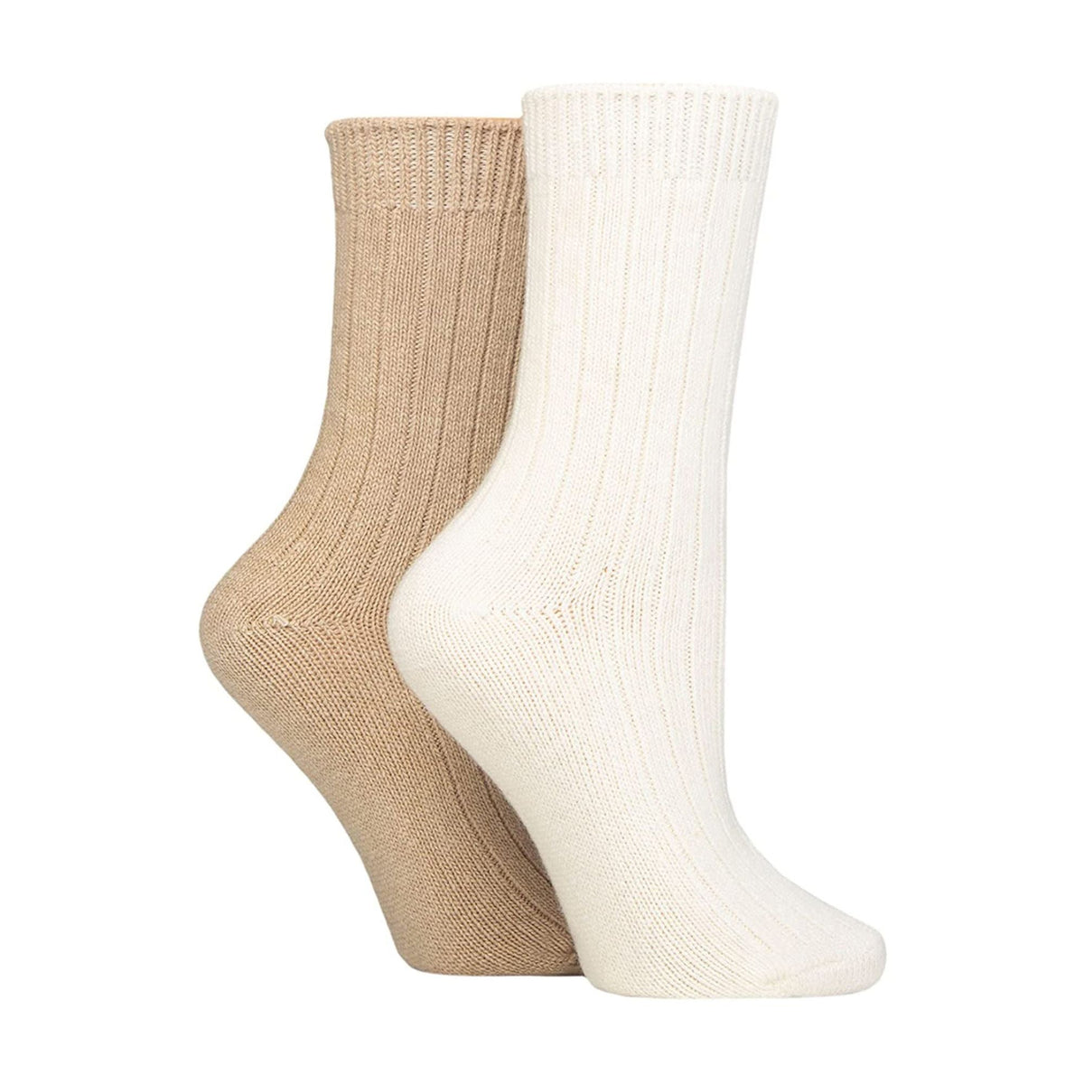 2 Pack Ladies Cashmere Wool Bed Socks for Sleep