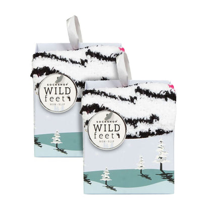 2 Pack Ladies Cozy Bed Socks in Gift Box | Warm Fleece Fluffy Lounge Socks
