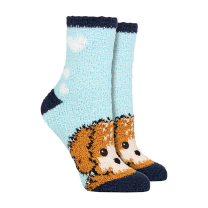 2 Pack Ladies Cozy Bed Socks in Gift Box | Warm Fleece Fluffy Lounge Socks
