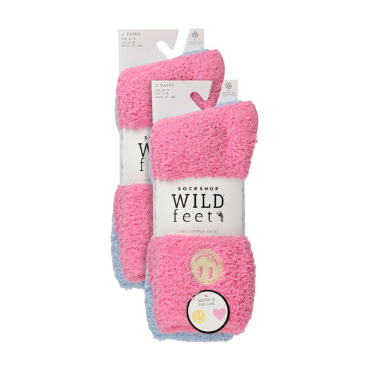 4 Pack Ladies Fleece Thermal Slipper Lounge Bed Socks for Ultimate Comfort