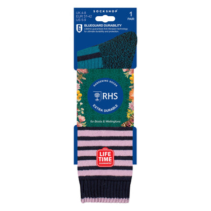 Ladies Long Heavy Duty RHS Boot Socks | Long Lasting Gardening Socks
