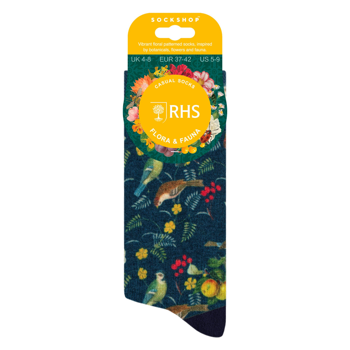 Ladies RHS Novelty Socks | Funny Colourful Floral Patterned Socks 4-7 UK