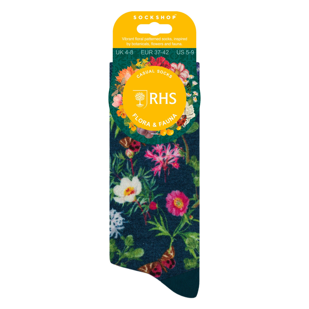 Ladies RHS Novelty Socks | Funny Colourful Floral Patterned Socks 4-7 UK