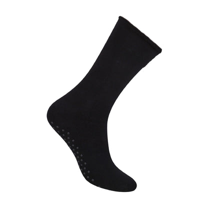 Mens Cotton Slipper Socks with Grippers