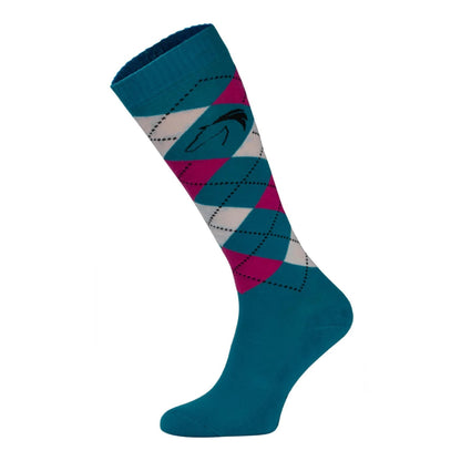 1 Pack Ladies Argyle Knee High Horse Riding Equestrian Socks
