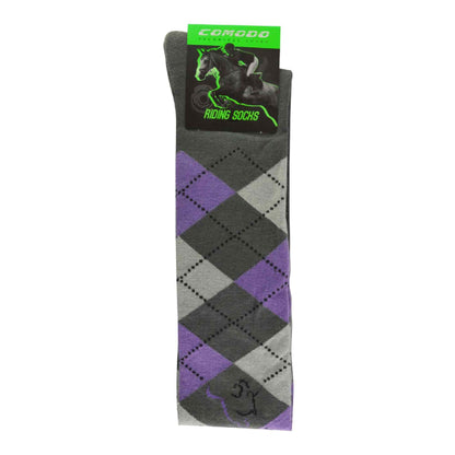 1 Pack Ladies Argyle Knee High Horse Riding Equestrian Socks