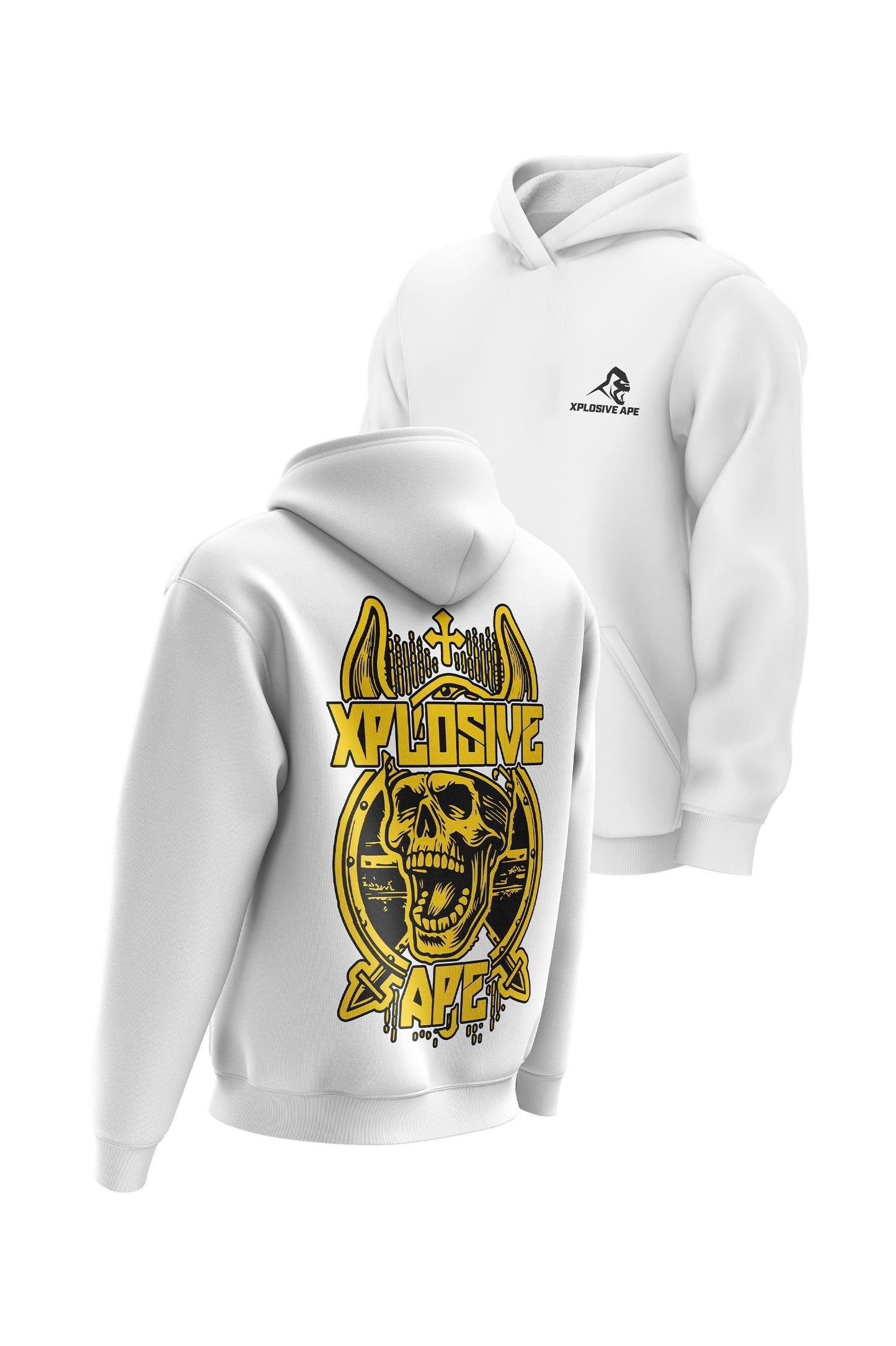 XAPE Raider Hoodie - White Xplosive Ape