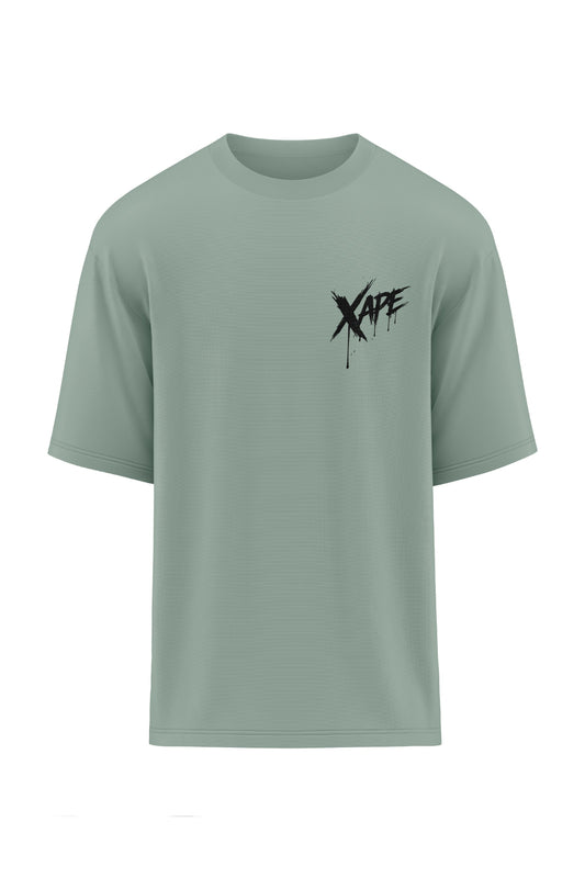 XAPE Raw Form Oversized Tee - Sage Xplosive Ape