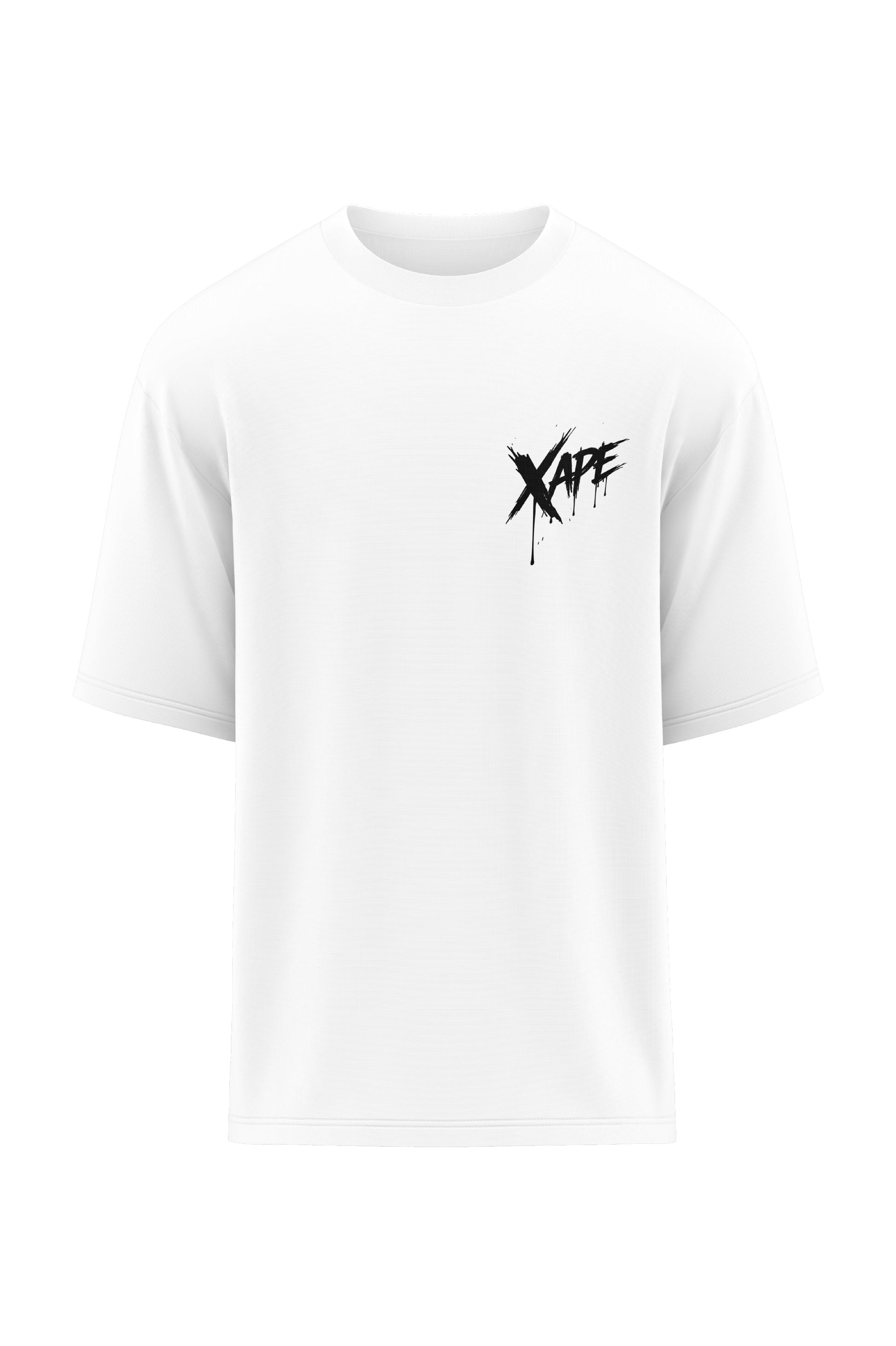 XAPE Raw Form Oversized Tee - White Xplosive Ape