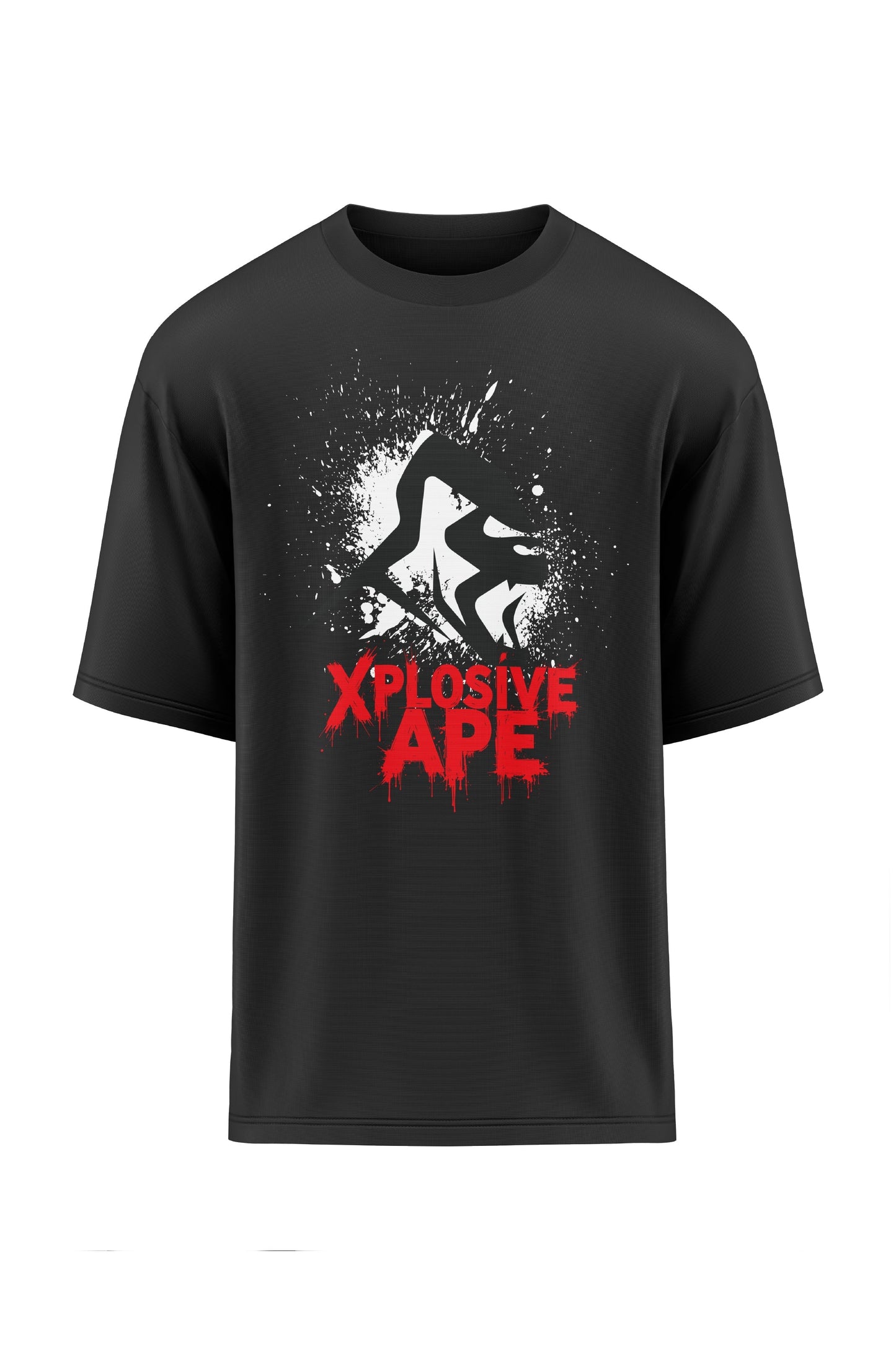 XAPE Rep Bleed Oversized Tee - Black Xplosive Ape