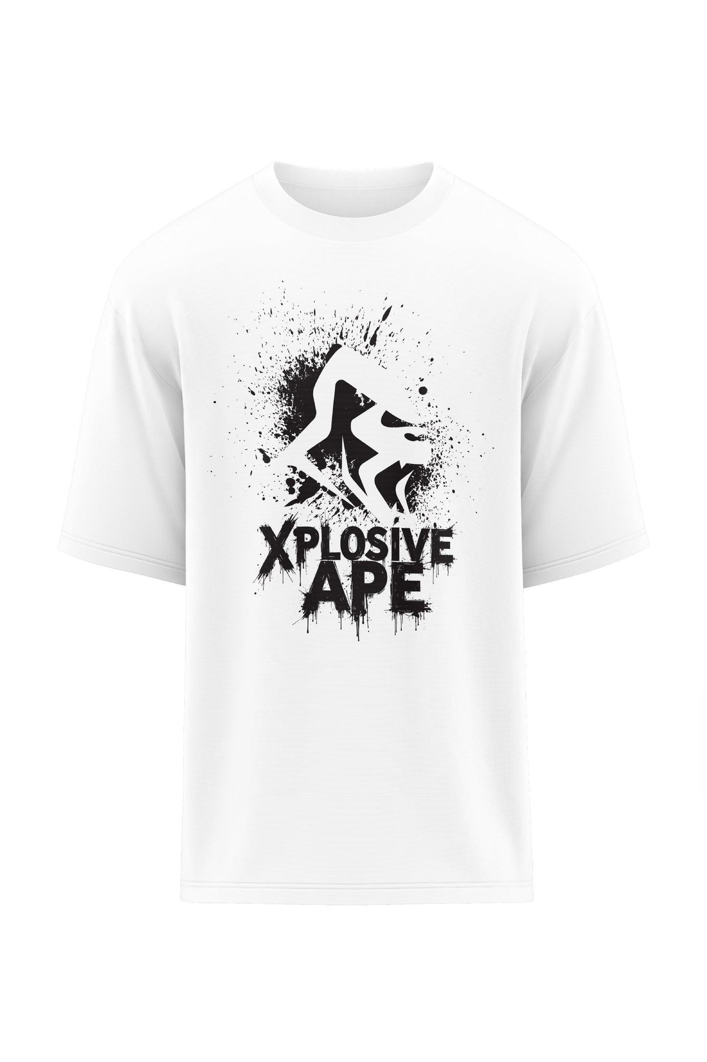 XAPE Rep Bleed Oversized Tee - White Xplosive Ape