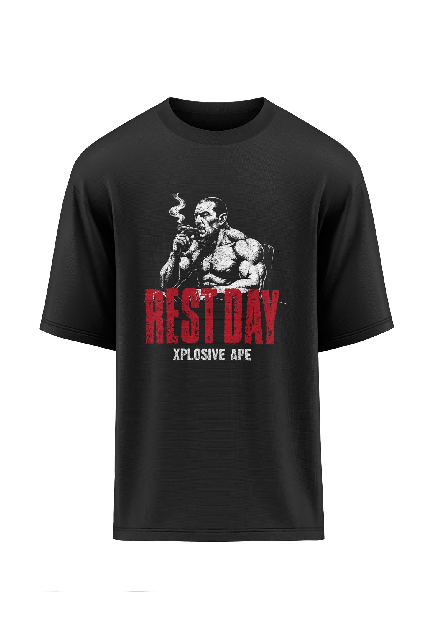XAPE Rest Day Oversized Tee - Black Xplosive Ape