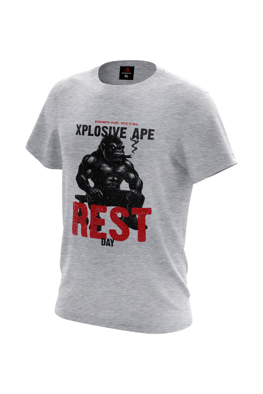 XAPE Rest Day V4 Tee - Sports Grey Xplosive Ape