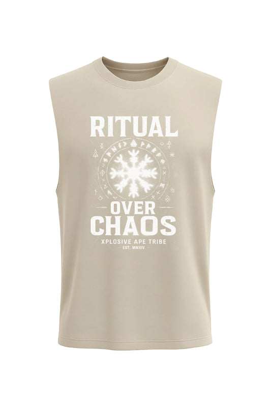 XAPE Ritual Over Chaos Tank Top - Sand Xplosive Ape