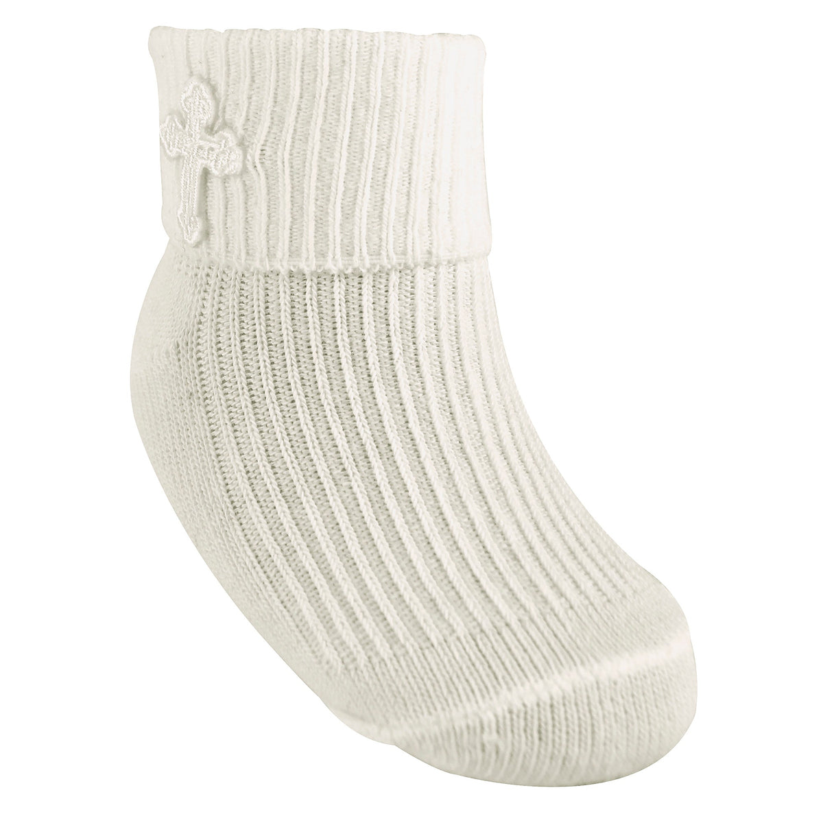 Cross Embroidery Newborn Cotton Baby Christening Socks