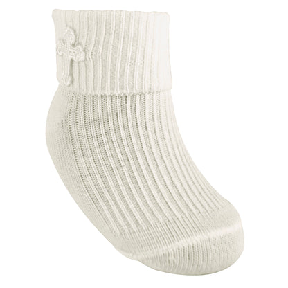 Cross Embroidery Newborn Cotton Baby Christening Socks