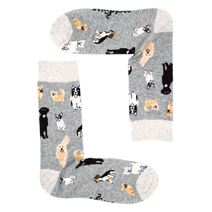 1 Pack Mens & Ladies Novelty Dog Crew Cotton Socks