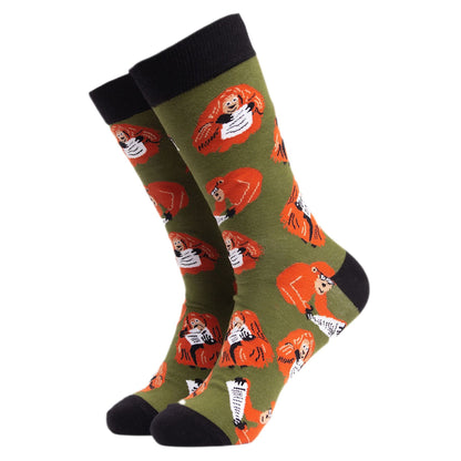 1 Pack Mens & Ladies Animal Design Crew Cotton Socks