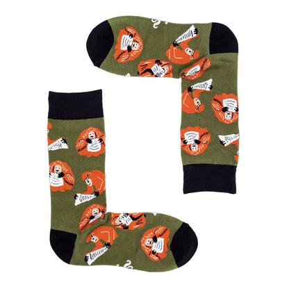 1 Pack Mens & Ladies Animal Design Crew Cotton Socks