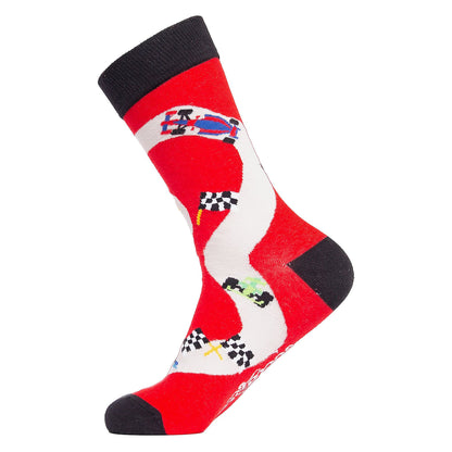 1 Pack Mens & Ladies Sports Themed Crew Cotton Socks